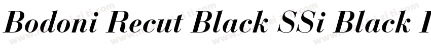 Bodoni Recut Black SSi Black Italic字体转换